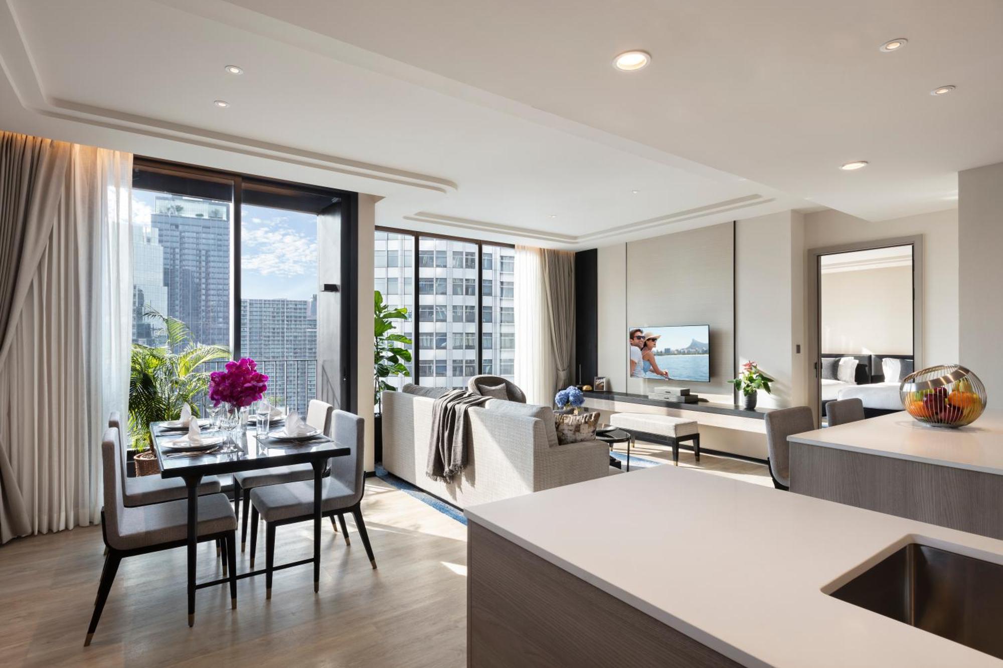 Hotel Ascott Thonglor Bangkok Exterior foto The interior of a typical apartment